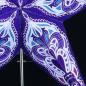 Preview: SUMITA lila/Glitter - Faltbarer Leuchtstern, Weihnachtsstern aus Papier mit 5 Zacken, 60 cm